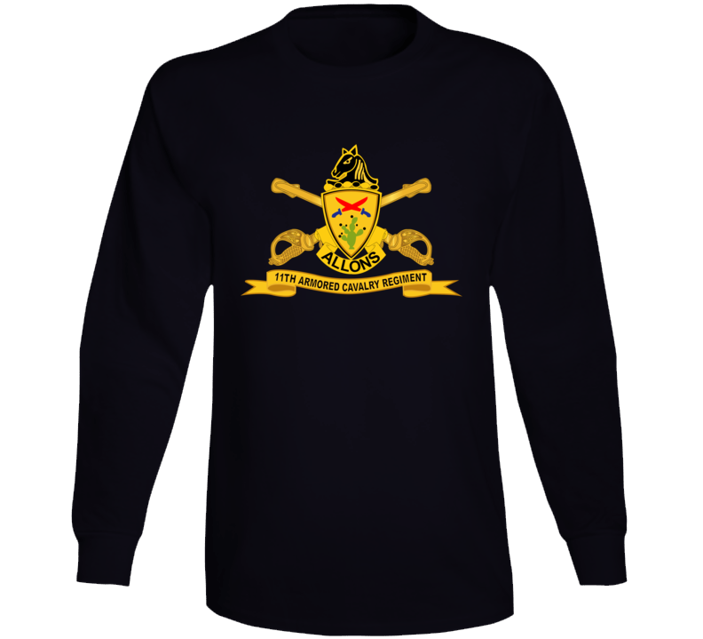 11th Armored Cavalry Regiment w Br - Ribbon Long Sleeve