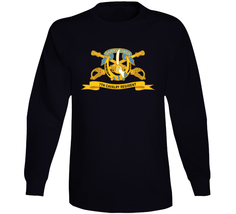 7th Cavalry Regiment w Br - Ribbon Long Sleeve