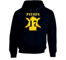 Load image into Gallery viewer, Army - Psyops W Branch Insignia - 17th Battalion Numeral - Line X 300 Hoodie
