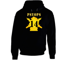 Load image into Gallery viewer, Army - Psyops W Branch Insignia - 14th Battalion Numeral - Line X 300 Hoodie
