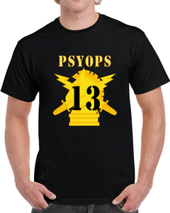 Army - Psyops W Branch Insignia - 13th Battalion Numeral - Line X 300 Classic T Shirt