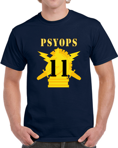 Army - Psyops W Branch Insignia - 11th Battalion Numeral - Line X 300 Classic T Shirt