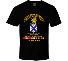 Load image into Gallery viewer, Army - 126th Armor Regiment - W Iraq Svc Ribbons - Oif - T Shirt
