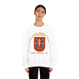 Unisex Heavy Blend Crewneck Sweatshirt -  Army - 7th Special Forces Group W Flash - Fbnc