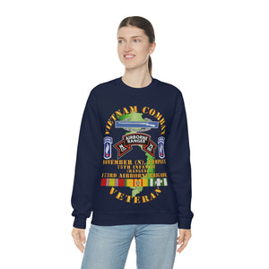 Unisex Heavy Blend Crewneck Sweatshirt - Army - Vietnam Combat Vet - N Co 75th Infantry (Ranger) - 173rd Airborne Bde SSI