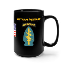 Load image into Gallery viewer, Black Mug 15oz - Army - 5th Special Forces Group (Airborne) - Vietnam Veteran
