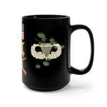 Load image into Gallery viewer, Black Mug 15oz - Army - Special Forces - Airborne Ranger with Branches/Tabs
