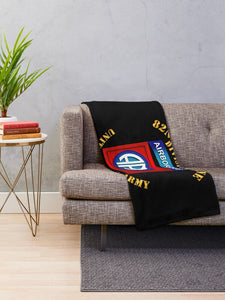 Army - 82nd Airborne Division - SSI - Ver 2 Throw Blanket