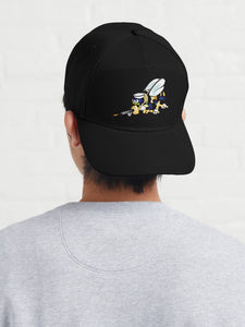 Baseball Cap - Navy - Seabee - Bee Only - No Shadow - Film to Garment (FTG)