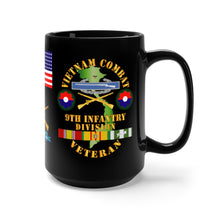 Load image into Gallery viewer, Black Mug 15oz - Army - 9th Infantry Div - US Army - Old Reliables - Vietnam Veteran with CIB
