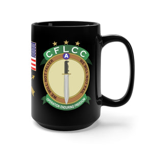 Black Mug 15oz - 5th Special Forces Group (Airborne) - Operation Enduring Freedom wi