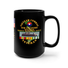 Load image into Gallery viewer, Black Mug 15oz - Army - 9th Infantry Division - Vietnam Veteran - Mobile Riverine Force
