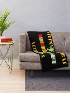 Army - Vietnam Combat Veteran w VN SVC Throw Blanket