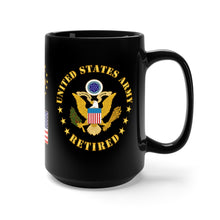 Load image into Gallery viewer, Black Mug 15oz - Army - Sergeant Major - SGM - Retired
