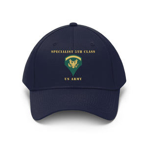 Twill Hat - Army - Specialist 5th Class - SP5 - wo Txt - V1 - Embroidery