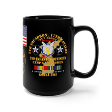 Load image into Gallery viewer, Black Mug 15oz - Army - 5th Squadron, 17th Cavalry (Recon) - Camp Gary Owen - Korea (DMZ) with Korean Service Ribbons
