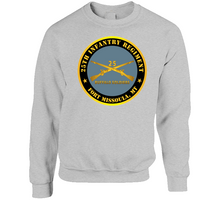 Load image into Gallery viewer, Army - 25th Infantry Regiment - Fort Missoula, MT - Buffalo Soldiers w Inf Branch V1 Classic T Shirt &amp; Crewneck Sweatshirt
