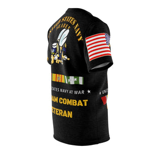 All Over Printing - Vietnam Combat Veteran with US Navy Seabee Vietnam war Service Ribbons