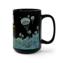 Load image into Gallery viewer, Black Mug 15oz -Army - Long Range Reconnaissance Patrol (LRRP) - Vietnam Veteran with Vietnam Service Ribbons
