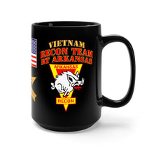 Load image into Gallery viewer, Black Mug 15oz - RECON TEAM - Recon Team Arkansas - Razor - Vietnam - Comba
