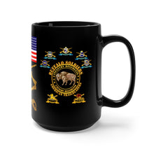 Load image into Gallery viewer, Black Mug 15oz - Army - Cavalry and Infantry Regiments of the Buffalo Soldiers - American History
