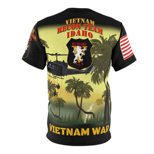 All Over Printing - Army - Special Forces - Recon Team - Idaho - V1 with Rappel Infiltration with Vietnam War Ribbons - Vietnam War