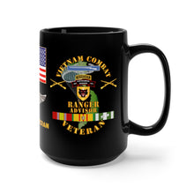 Load image into Gallery viewer, Black Mug 15oz - Army - 1st Ranger Battalion (Airborne) - Operation Urgent Fury - Invasion of Grenada
