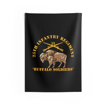 Load image into Gallery viewer, Indoor Wall Tapestries - Army - 25th Infantry Regiment - Buffalo Soldiers w 25th Inf Branch Insignia
