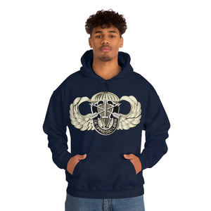 Unisex Heavy Blend Hooded Sweatshirt - SOF - Airborne Badge - SF - DUI