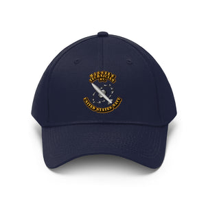 Unisex Twill Hat - Navy - Rate - Navy Missile Technician - Direct to Garment (DTG) - Printed