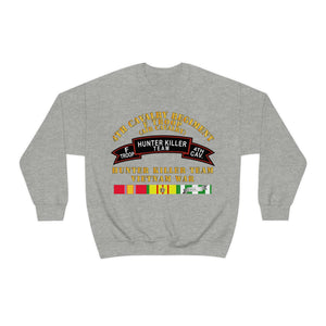 Unisex Heavy Blend Crewneck Sweatshirt - Army - F Troop, 4th Cavalry, Hunter Killer Team, Vietnam War with Vietnam Service Ribbons