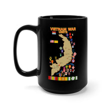 Load image into Gallery viewer, Black Mug 15oz - Map - Vietnam Units - 3 wo DS
