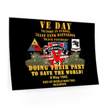 Load image into Gallery viewer, Wall Decals - 761st Tank Bn, Black Panthers, Doing Their Part to Save the World - VE Day, Victory In Europe, End of World War II in Europe
