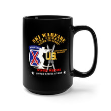 Load image into Gallery viewer, Black Mug 15oz - Army - 10th Mountain Division - Ski Warfare - Ski Combat - Winter Warfare X 300
