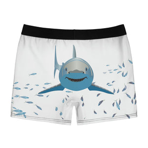 Men's Boxer Briefs - Great White Shark with Entourage