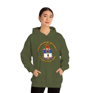 Unisex Heavy Blend Hooded Sweatshirt - Army - 21st Infantry Regt - Gimlet