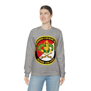 Unisex Heavy Blend Crewneck Sweatshirt - Army - 3rd Armored Cavalry Regiment DUI - Red White - Blood and Steel