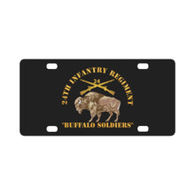 Load image into Gallery viewer, Army - 24th Infantry Regiment - Buffalo Soldiers w 24th Inf Branch Insignia Classic License Plate

