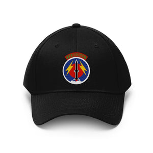 Twill Hat - Army - 56th Artillery Command with Pershing Tab - Hat - Direct to Garment (DTG) - Printed