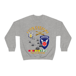 Unisex Heavy Blend Crewneck Sweatshirt - Army - 17th Cavalry (Air CAv) - 11th Airborne Division w SVC