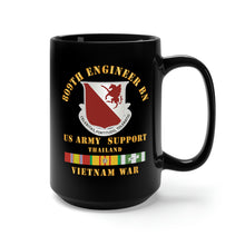 Load image into Gallery viewer, Black Mug 15oz - Army - 809th Engineer Bn - Thailand w VN SVC X 300
