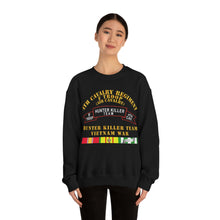 Load image into Gallery viewer, Unisex Heavy Blend Crewneck Sweatshirt - Army - F Troop, 4th Cavalry, Hunter Killer Team, Vietnam War with Vietnam Service Ribbons
