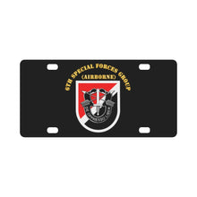 Load image into Gallery viewer, SOF - 6th SFG Flash w Txt V1 Classic License Plate
