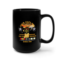 Load image into Gallery viewer, Black Mug 15oz - Army - 4P1 - Active Firebase - 2nd ID w KOREA Svc
