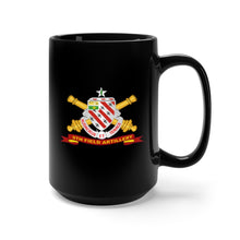Load image into Gallery viewer, Black Mug 15oz - Army - 8th Field Artillery w Br - Ribbon
