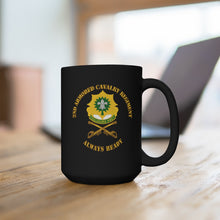 Load image into Gallery viewer, Black Mug 15oz - Army - 2nd Armored Cavalry Regiment DUI - Always Ready
