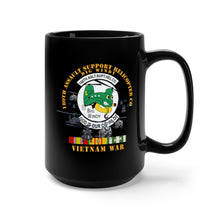 Load image into Gallery viewer, Black Mug 15oz - 180th Assault Support Helicopter Company - Big Windy with Vietnam Service Ribbons
