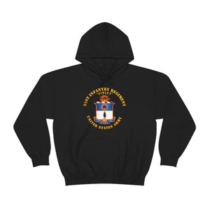Unisex Heavy Blend Hooded Sweatshirt - Army - 21st Infantry Regt - Gimlet
