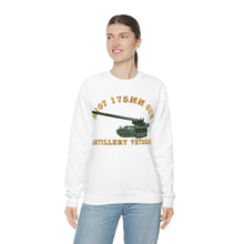 Load image into Gallery viewer, Unisex Heavy Blend Crewneck Sweatshirt - Army - M107 - 175mm Gun - Artillery Veteran
