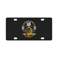 Load image into Gallery viewer, Army - Vietnam Combat Veteran w 1st Bn - 50th Inf - 173rd Airborne Bde 1968-69 w VN SVC Classic License Plate
